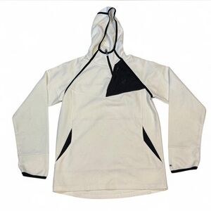 Youth Spyder White and Black Hoodie quarter zip